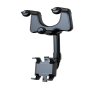 360-DEGREES Rotating And Retractable Rear View Mirror Phone Mount
