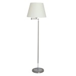 Swing Arm Steel Floor Lamp Chrome And Cream