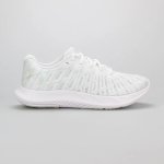 Under Armour Womens Charged Breeze Shoes In White & Grey - White And Grey 5