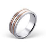 C1016-C18522 - Men's Stainless Steel Band Ring - Size 7