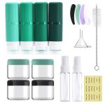 17 Piece Travel Bottles For Toiletries 3OZ Leak Proof Silicone Containers
