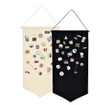 Winmany Wall Hanging Brooch Jewelry Storage Case Canvas Display Stand Enamel Pin Display Banner Holder Earrings Necklace Glitter