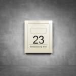 Mailbox D01 - 300W X 350H X 100MM D Matt Gold Cool White
