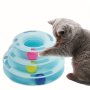 CAT Three Layer Turntable Toy Eduional Play Track Tower Teaser Toy Dish For Indoor S - Interactive Ball Toy For Indoor S