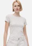 Ribbed T-Shirt - Light Grey Marl