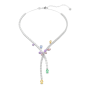 SWAROVSKI Ariana Grande X Necklace Mixed Cuts Dragonfly Multicolored Rhodium Plated
