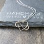 Sterling Silver Infinity Heart Pendant Necklace