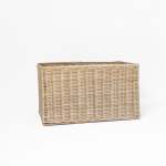 Wicker Rattan Rectangle Storage Basket - Large - 41CM L X 28CM W X 25CM H
