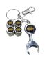 Secure Lock Steel Logo Valve Caps With Keyring - Chevrolet