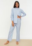 Striped Pajamas Set - Blue