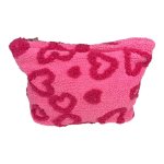 Hot Pink Hearts Make Up Bag