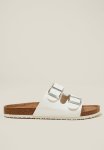 Cotton On Rex Double Buckle Slide - White Texture