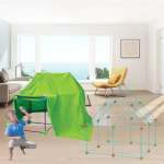 Diy Beaded Luminous Fort Tent With Cloth 87PC