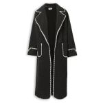 Black & Ivory Blanket Stitch Coat