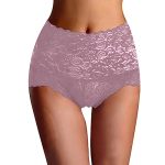 Womens Sexy High Waist Lace Underwear Body Shaping Soft Fabric Comfort Fit Fashionable Panties For Watermelon Red M