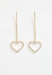 Superbalist Heart Diamante Earrings - Gold