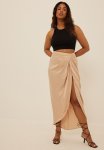Draped Maxi Skirt - Champagne
