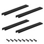 Pack Of 4 Finger Edge Cabinet Handles Drawer Pulls - 30CM - Black