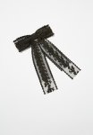 Tilly Hair Bow - Black Lace