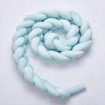 Braided Crib Protector Or Cot Bumper 2M - Teal