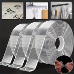 Ultra-strong Adhesive Nano Double-sided Tape - Transparent Reusable & Waterproof For Bedroom Living Room Kitchen Bathroom & Car