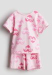 Printed Jersey Pyjamas - Pink Barbie