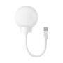 Realistic LED Moon Surface USB Light With Flexible Gooseneck Arm - White