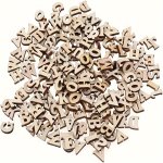 100PCS 15MM Wood Alphabet MINI A-z Alphabet Wood Chip Unfinished Wood Chip Shape For Diy Craft Letter Scrapbooking