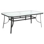 No Brand 180CM 6-SEATER Glass Table Brown