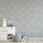 Black Spotty Wallpaper - 1.2M Wide X 3M High Non-adhesive Requires Wallpaper Glue