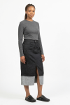 Denim Skirt - 44 Black