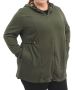 Ladies Zip Through Cardigan - 60 / Olive