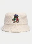 Joezzie Cream Bucket Hat - One Size Fits All White