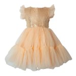 Radiant Kids Gold Party Dress Sparkling Sophistication