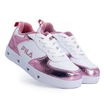 FILA Lucia Lights Kids Sneaker - White pink Metallic - 13