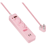 3M Switched 3-WAY Surge-protected Multiplug With Dual 2.4A USB Ports Braided Cord