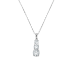 Chet Sterling Silver Cubic Zirconia Womens Journey Drop Pendant