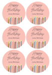 Personalised Gift Stickers - Blush Candles