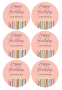 Personalised Gift Stickers - Blush Candles