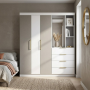 3-DOOR Wardrobe With Drawers And Open Shelving