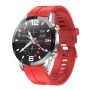 Designer Smart Health Watch WCD05 L13 - Stainless Steel/red Silicon Strap