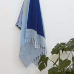 Multi Stripe Backed Fouta - Blue Green