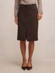 Lucy Belted Pencil Skirt - 16 Cacao Nibs