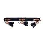 Kayla Aluminium Triple Spotlight Black And Copper