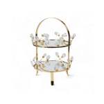 2 Tier Cake Stand Gold