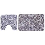 2 Piece Bathmat Set Pebbles Lux Foam