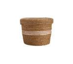 H&s Basket Cattail W lid Sml