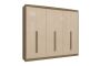 Rodriguez Wardrobe 6 Doors 6 Drawers- Brown/macadamia