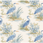 Printed Runner Coastal Herons