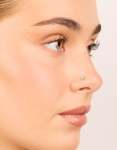 Goldair Gold Plated Titanium Bezel Threadless Flat Back Nose Studs